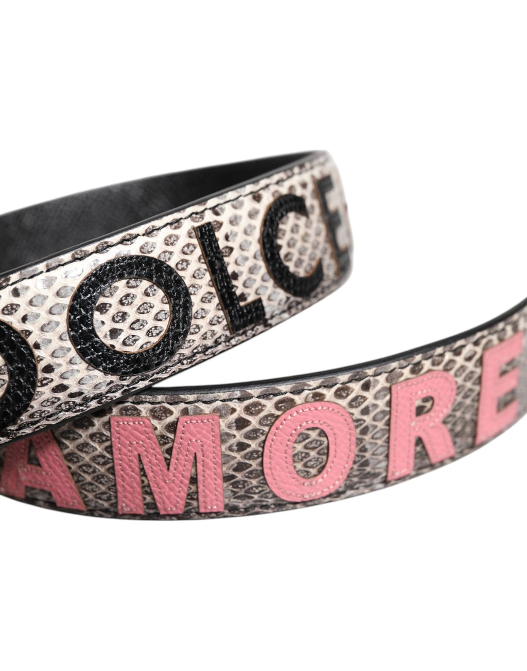 Sangle d'épaule multicolore Dolce & Gabbana DG AMORE avec patch, pour sac à main élégant et coloré.