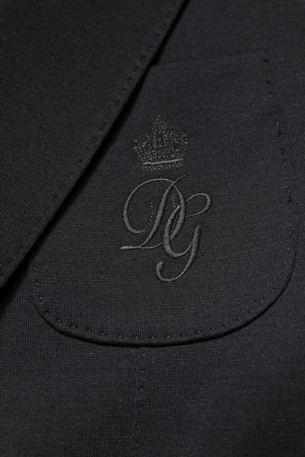 Manteau blazer en laine noire Dolce & Gabbana, coupe ajustée, veste élégante pour homme.