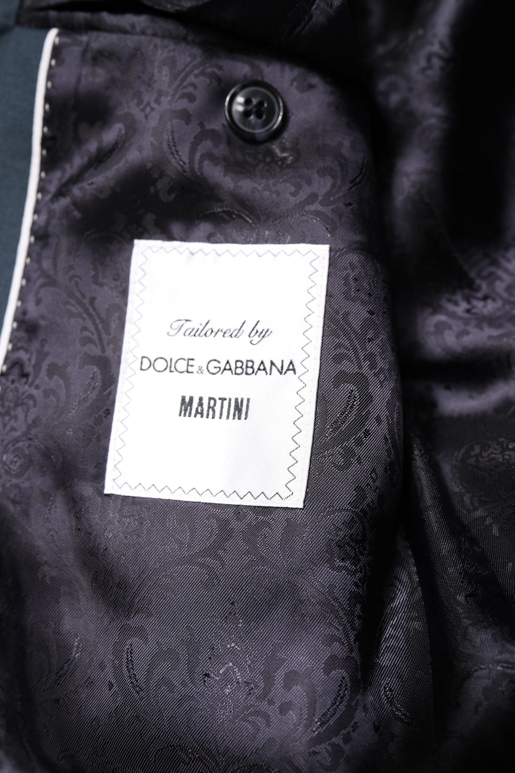 Manteau pour homme Dolce & Gabbana Martini blazer bleu à un seul boutonnage, style élégant et sophistiqué.