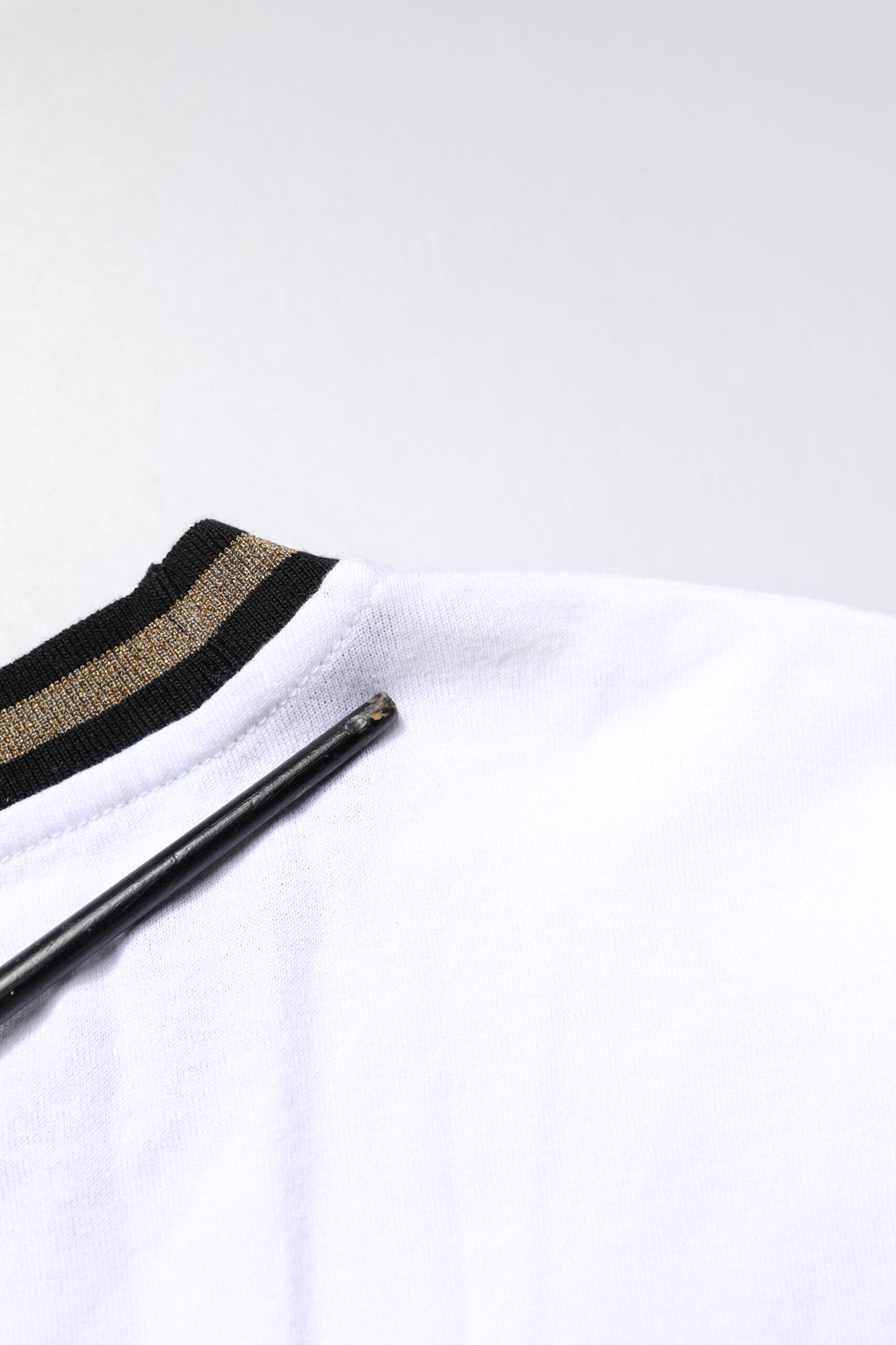 T-shirt blanc en coton Dolce & Gabbana avec motif graphique, col rond, vue de face