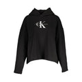Sweat à capuche noir pour femme de Calvin Klein en coton, tissu doux et confortables, avec logo discret sur la poitrine.