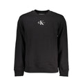 Sweat-shirt noir en coton pour homme de la marque Calvin Klein, doux et confortable, visible avec col rond et logo discret.