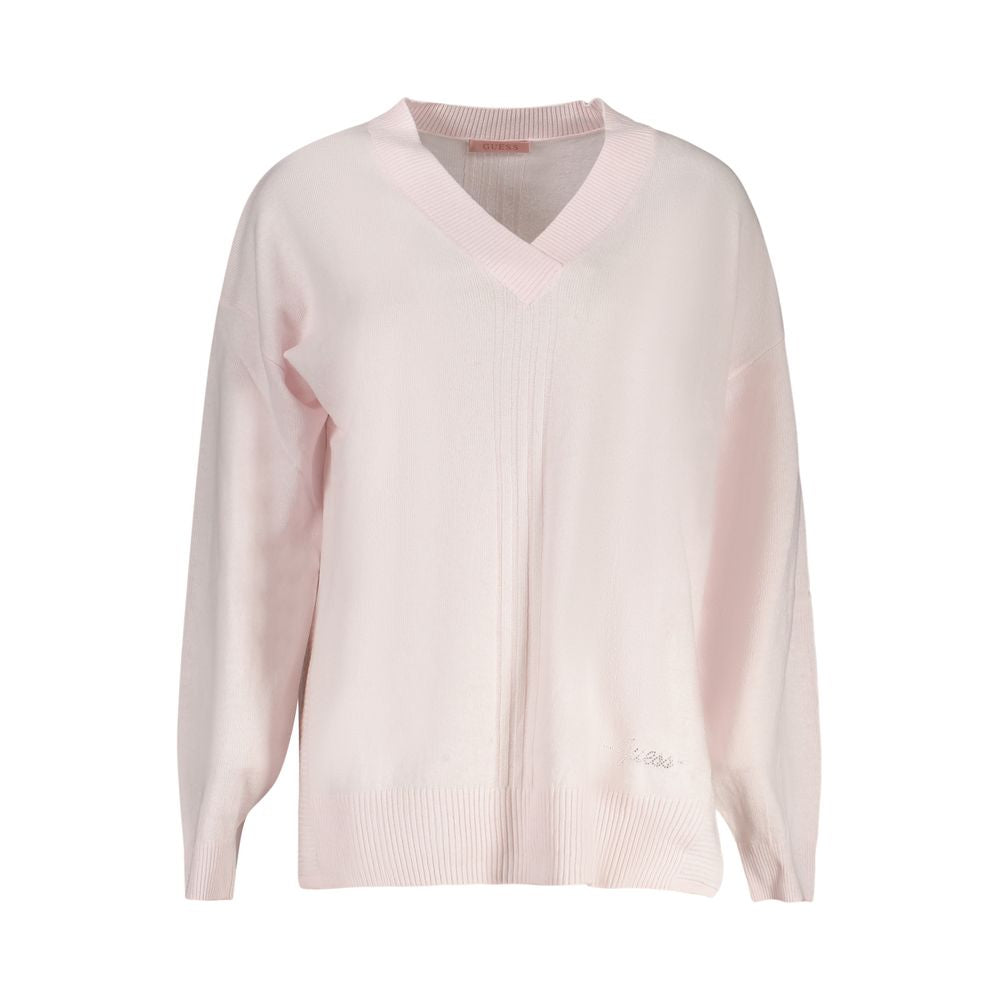 Veste pour femme Guess Jeans en polyester noir, coupe ajustée avec col et fermeture éclair visible.