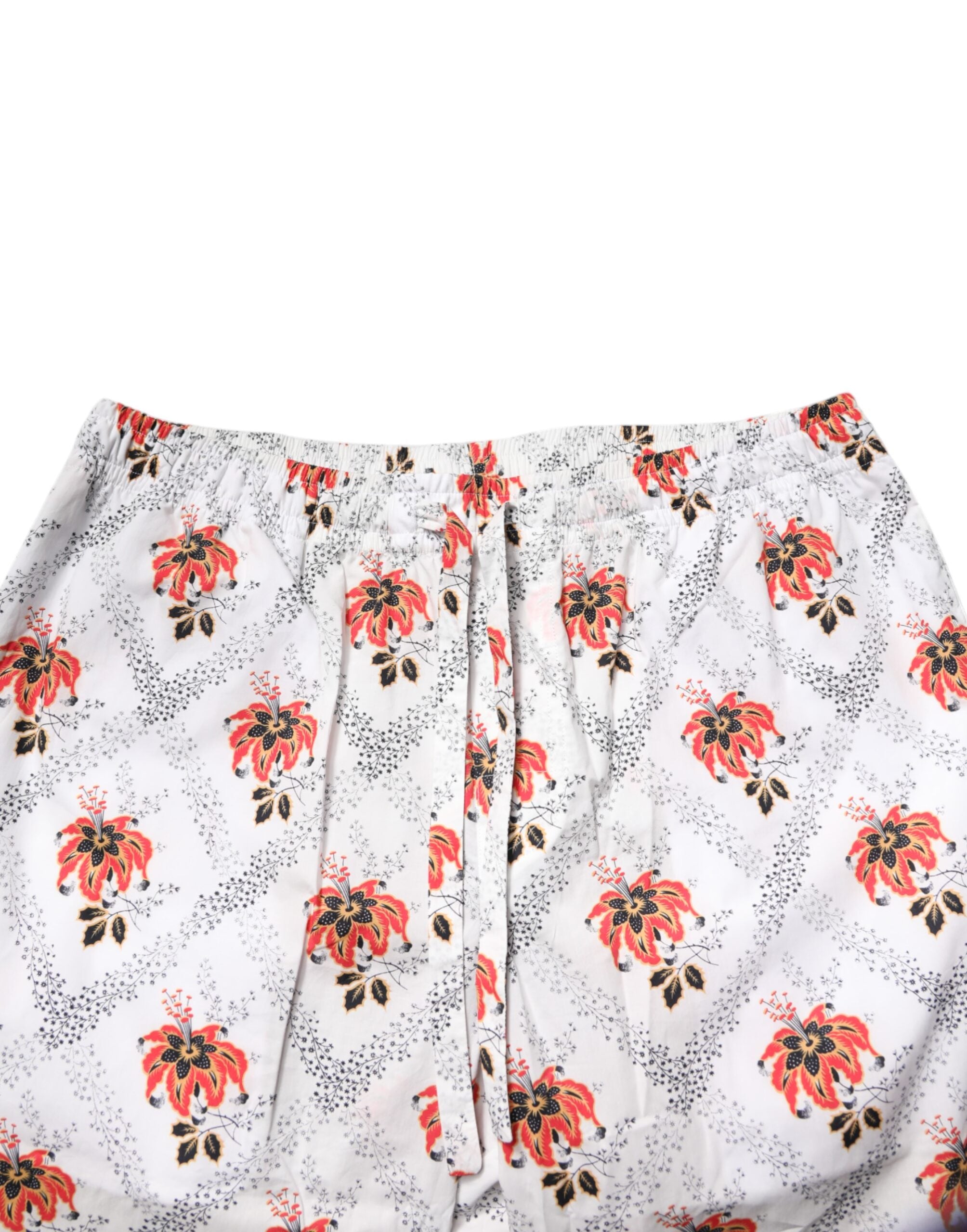 Pyjama Dolce & Gabbana en coton à motif floral multicolore, ensemble confortable pour le sommeil.
