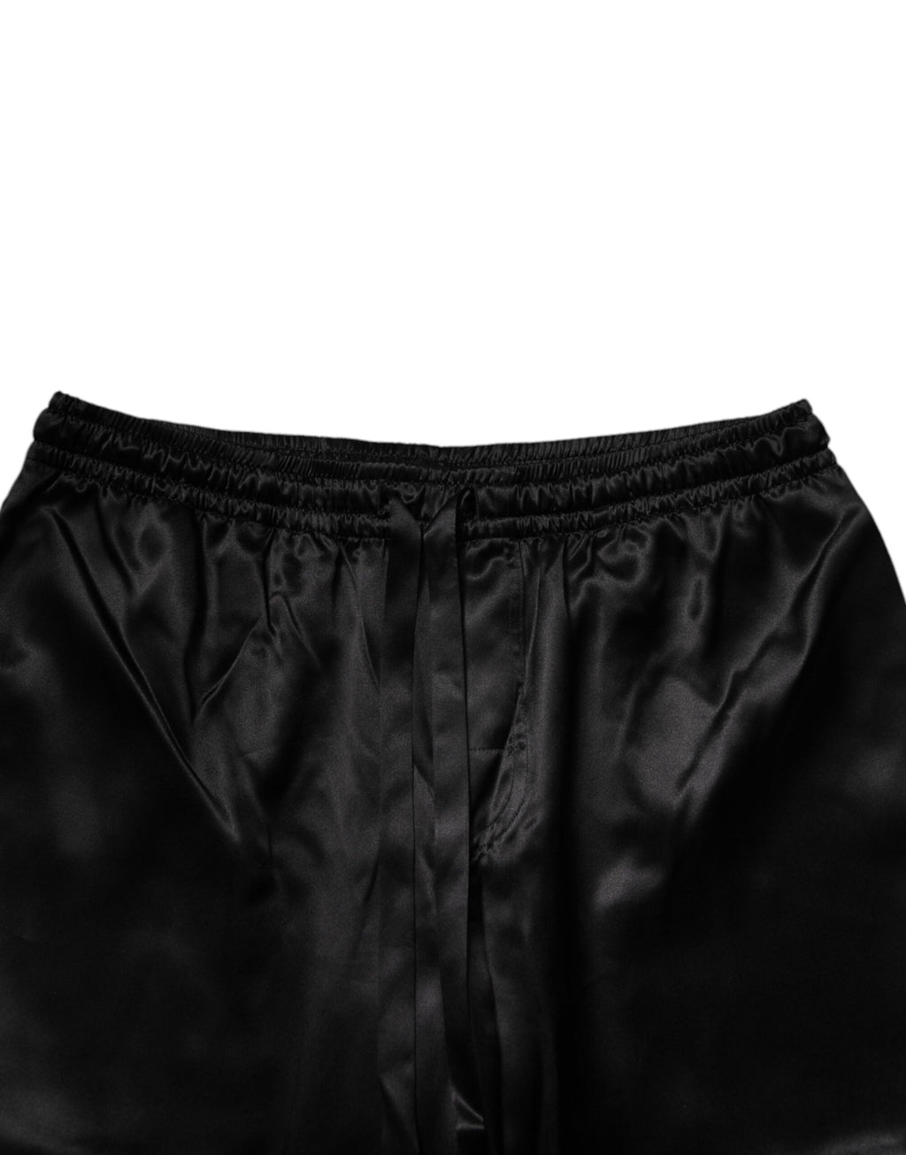 Ensemble de pyjama Dolce & Gabbana en soie noire, comprenant chemise et pantalon pour un sommeil élégant et confortable.