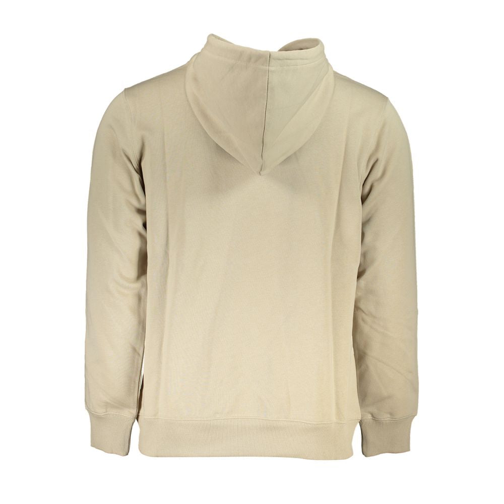 Sweat-shirt beige en coton pour homme de Calvin Klein, vue de face avec col rond et manches longues.