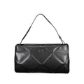 Sac à main pour femme Calvin Klein en polyester noir, avec poignées et design élégant visible sur l'image.