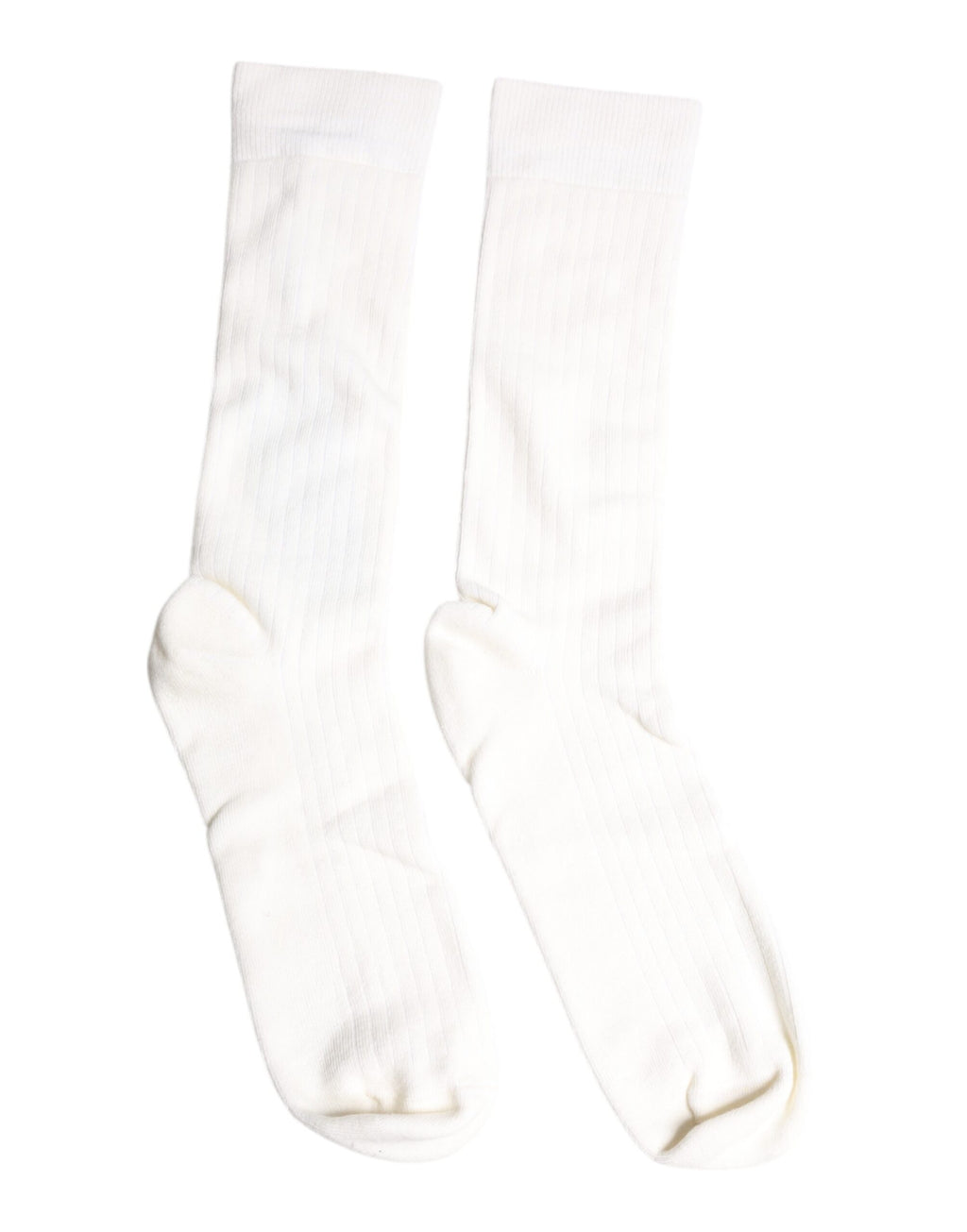 Chaussettes blanches en coton mi-mollet pour homme de Dolce & Gabbana, design simple et élégant.