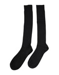 Chaussettes noires Dolce & Gabbana avec logo DG imprimé, longues jusqu'au mollet, en coton doux.