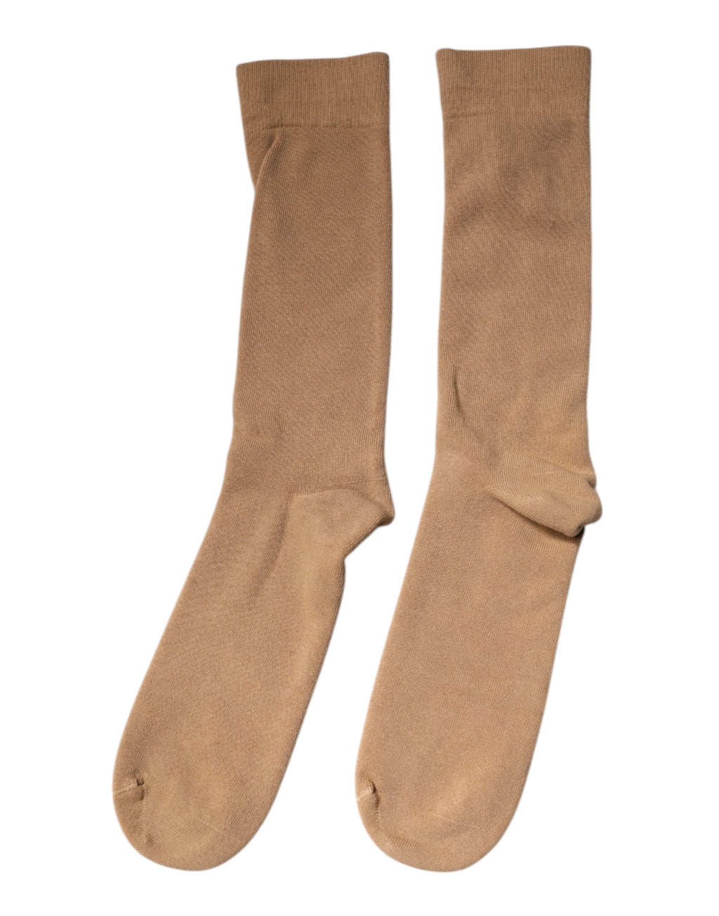 Chaussettes pour homme en coton marron mi-mollet de Dolce & Gabbana, style classique et confortable.