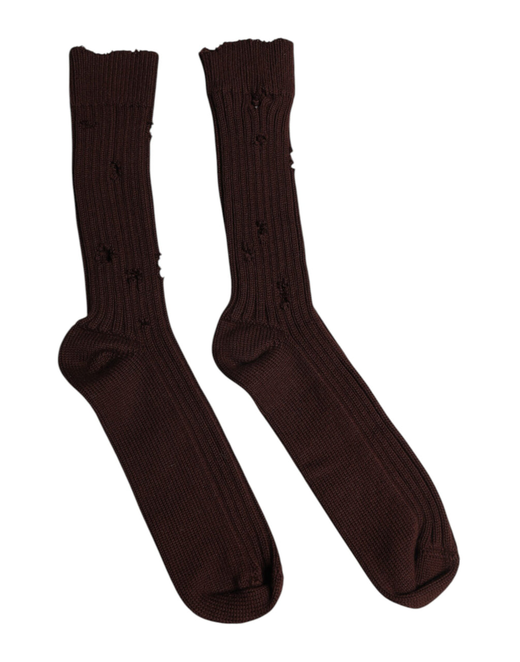 Chaussettes en coton marron stretch au mollet de Dolce & Gabbana, style élégant et confortable pour homme.