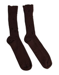 Chaussettes en coton marron stretch au mollet de Dolce & Gabbana, style élégant et confortable pour homme.