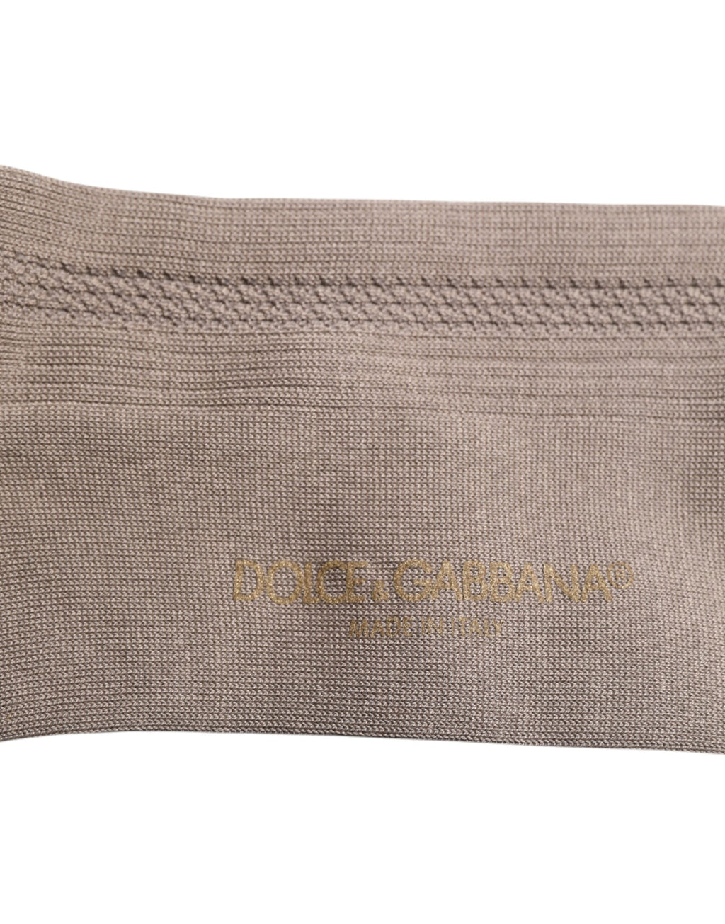 Chaussettes longues en coton stretch marron avec logo Dolce & Gabbana, over calf, pour homme et femme.
