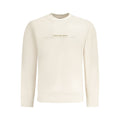 Sweat-shirt beige en coton pour homme de Calvin Klein, vue de face, avec col rond et manches longues.