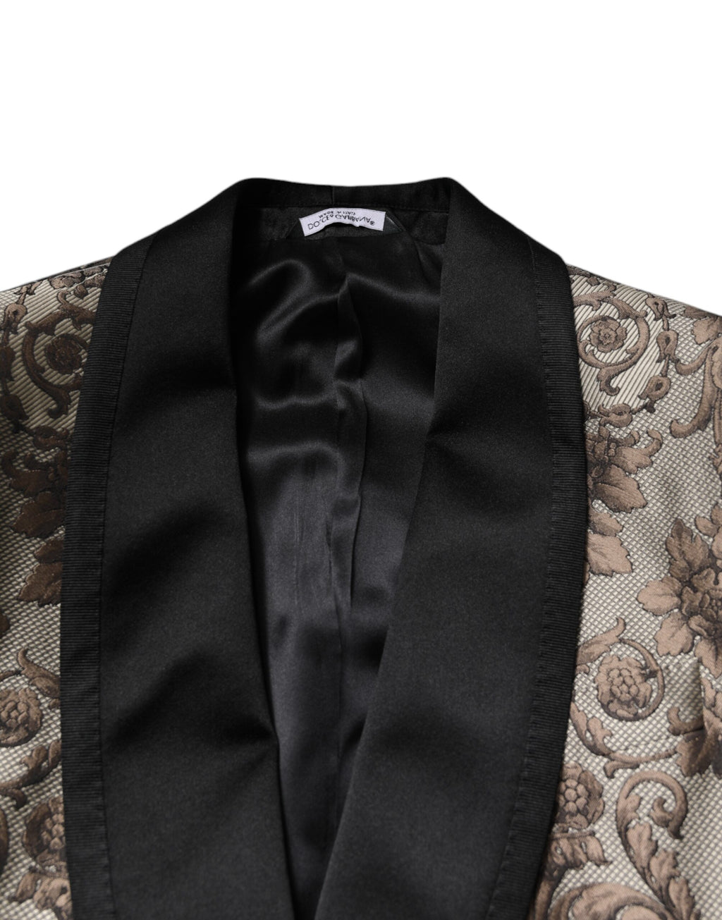 Costume trois pièces Dolce & Gabbana en jacquard multicolore, à boutonnière simple et style élégant.