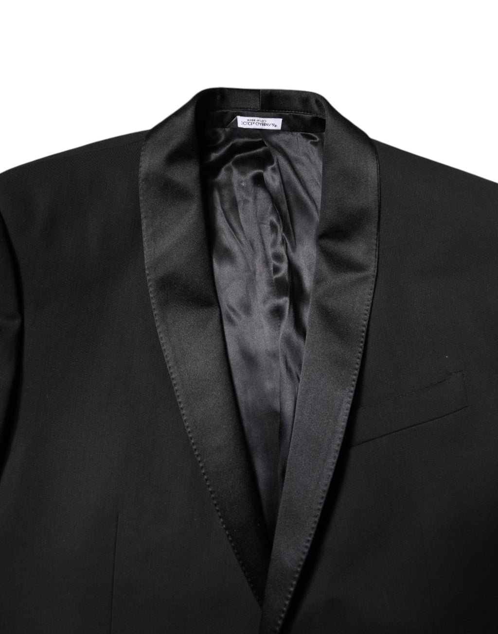 Dolce & Gabbana Schwarzer Anzug aus Wolle, einreihig, 2-teilig