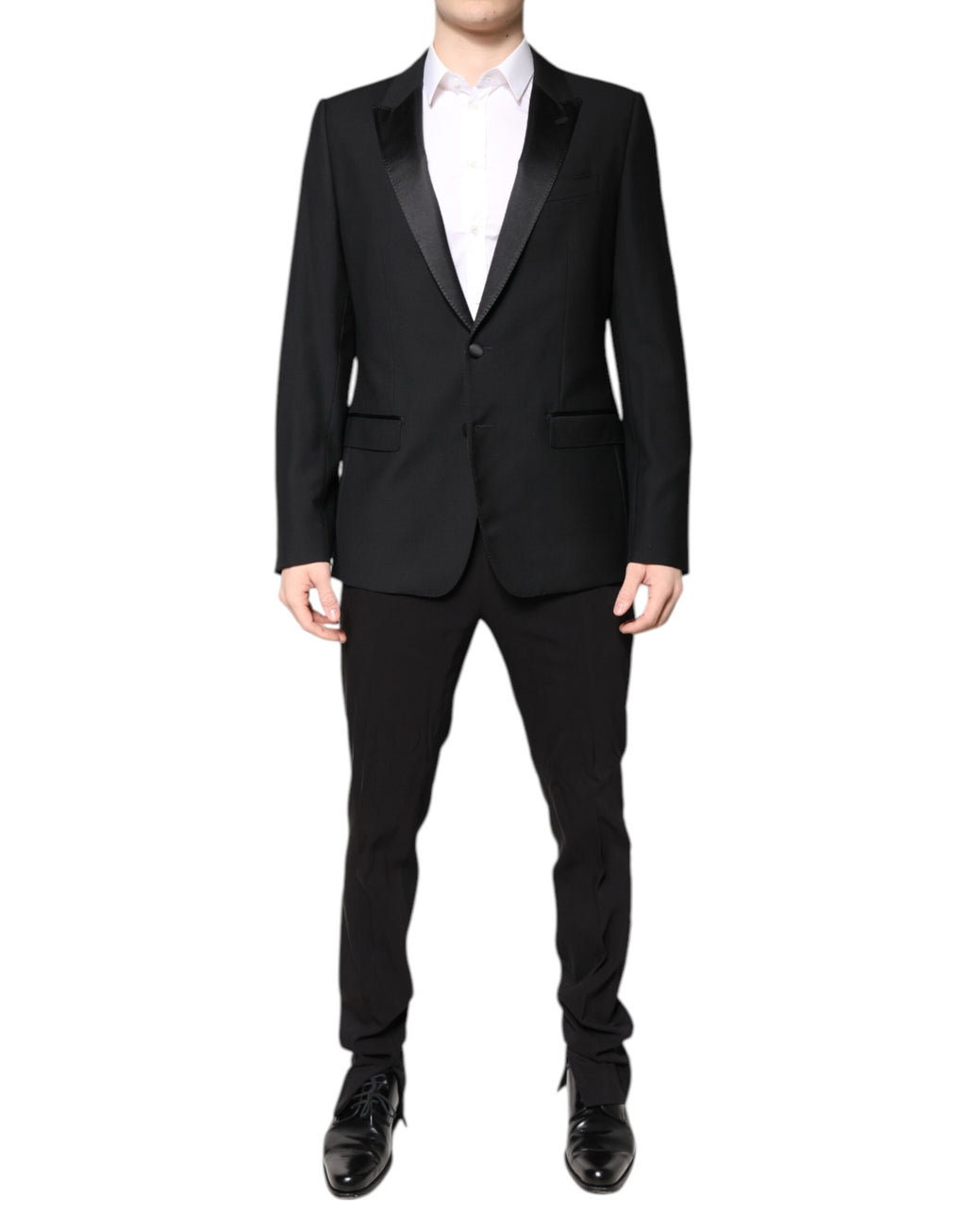 Dolce & Gabbana Schwarzer Blazer aus Wolle mit einer Knopfleiste