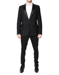 Dolce & Gabbana Schwarzer Blazer aus Wolle mit einer Knopfleiste