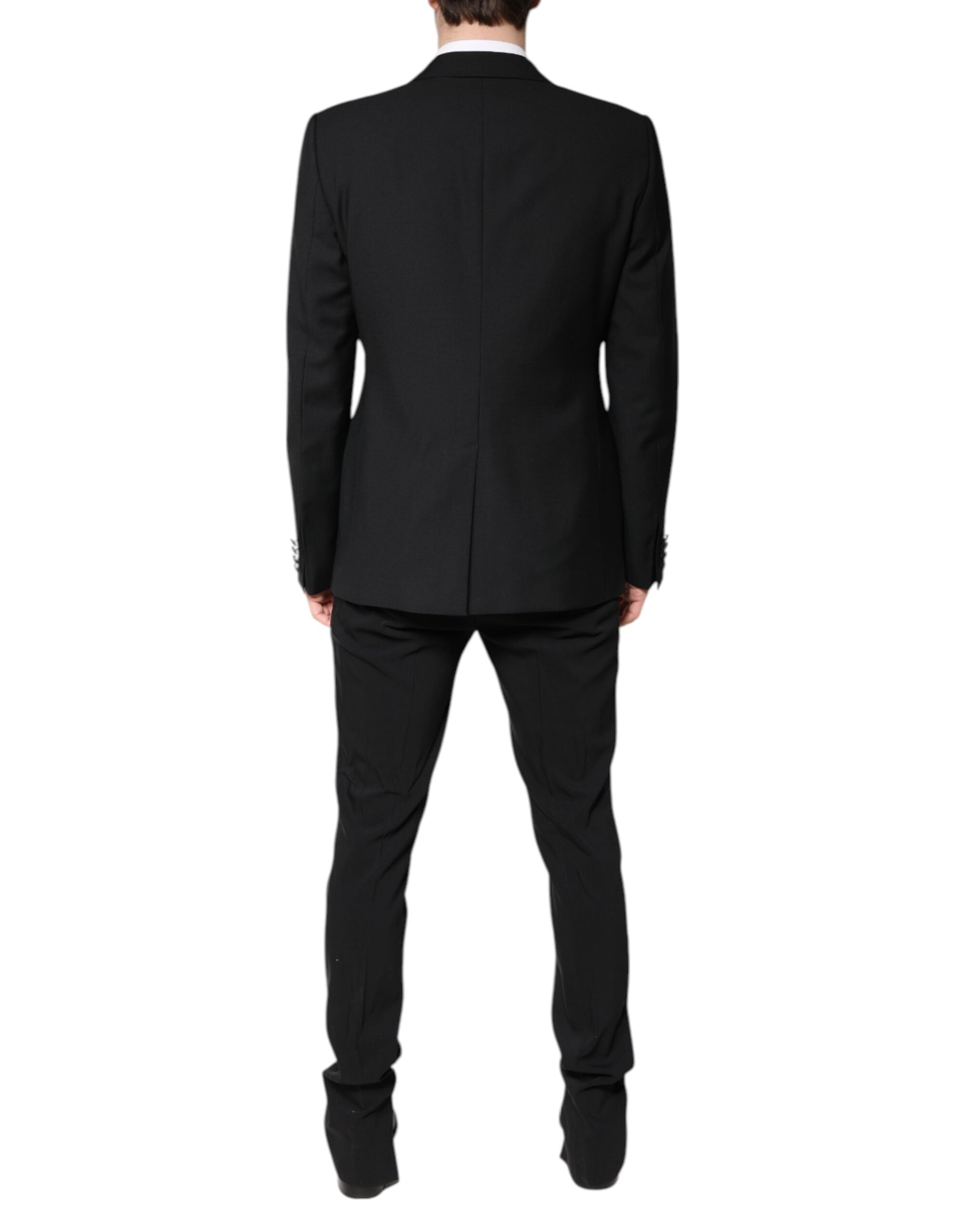 Dolce & Gabbana Schwarzer Blazer aus Wolle mit einer Knopfleiste