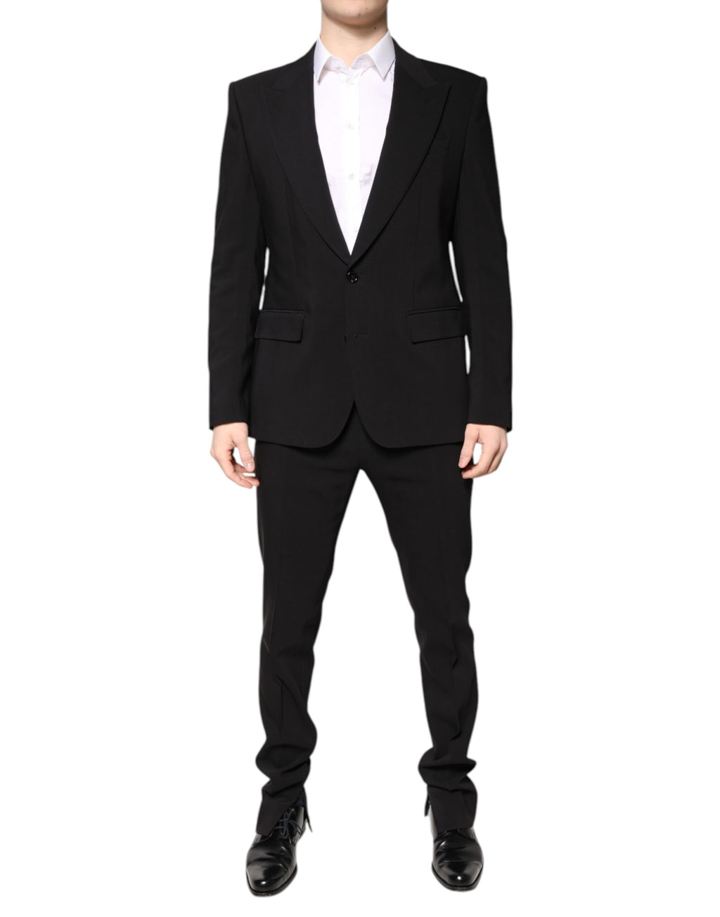 Costume deux pièces Dolce & Gabbana en polyester jacquard multicolore, avec motifs complexes et coupe élégante.