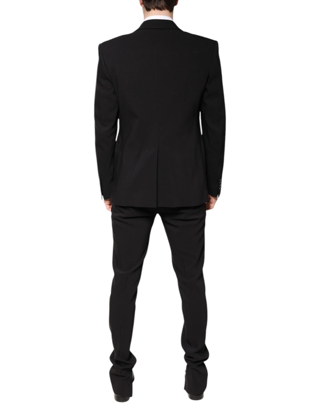 Costume deux pièces Dolce & Gabbana en jacquard polyester multicolore, avec motifs sophistiqués et coupe élégante.