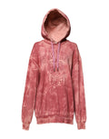 Sweat à capuche rose Dolce & Gabbana DG MILANO, pull-over en coton avec logo, porté en extérieur.
