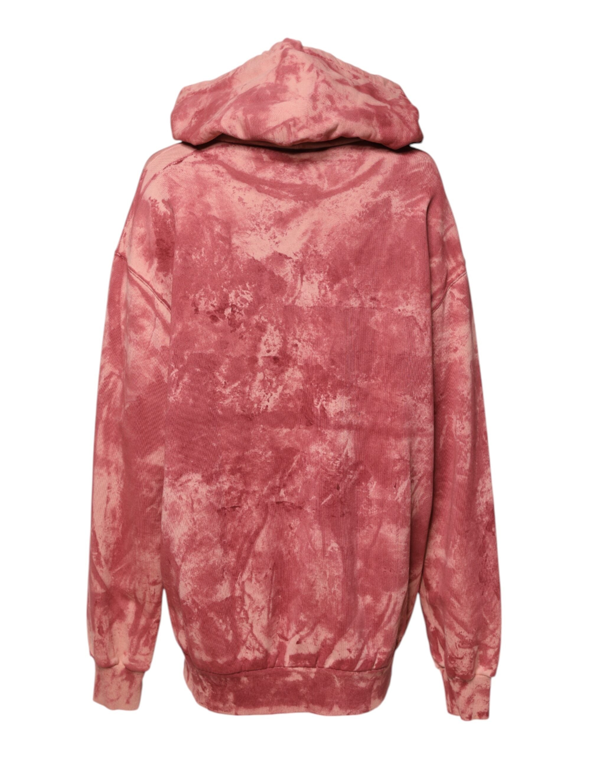 Sweat à capuche rose Dolce & Gabbana DG MILANO en tissu doux, visible avec logo et détails de style moderne.