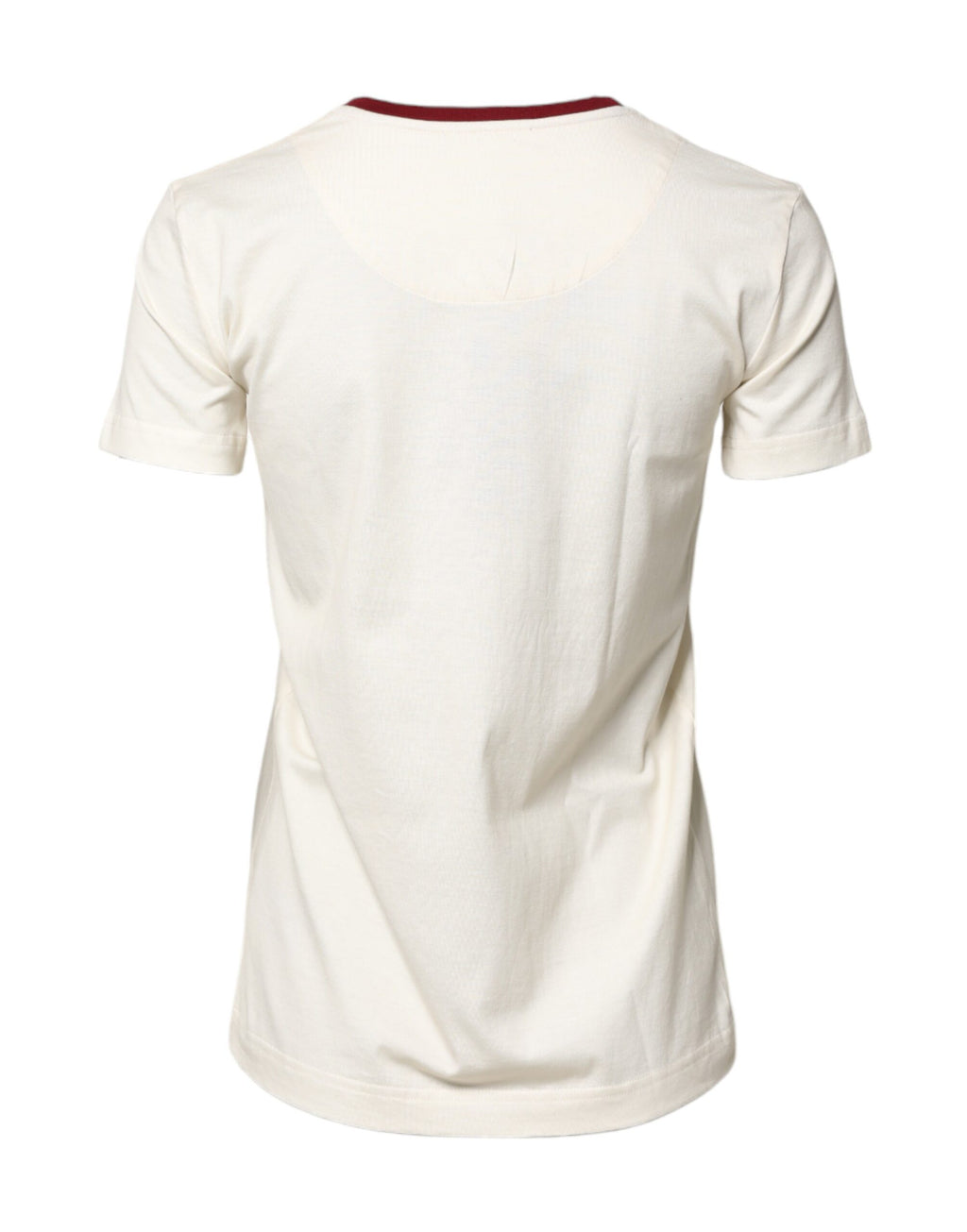 T-shirt Dolce & Gabbana en coton blanc avec imprimé, manches courtes, style élégant et décontracté.