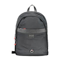 Sac à dos pour homme Tommy Hilfiger en polyester noir, avec compartiments et logo visible sur le devant.