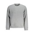 Sweatshirt gris en polyester pour homme de la marque Calvin Klein, vue de face.