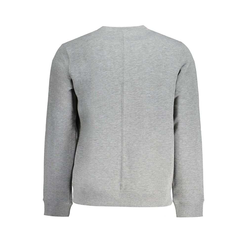 Sweat-shirt gris en polyester pour homme de la marque Calvin Klein, vue de face.