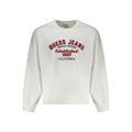 Sweat-shirt blanc en coton pour homme de Guess Jeans, coupe classique avec logo Guess visible sur la poitrine.