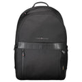 Sac à dos pour homme Tommy Hilfiger en nylon noir, avec poches et bretelles réglables, idéal pour le quotidien.