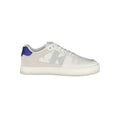 Sneakers hommes en polyuréthane blanc de Calvin Klein, design moderne et confortable, vue de face sur fond blanc.