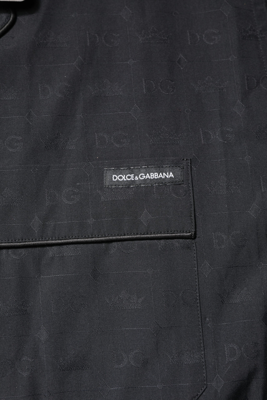 Pyjama homme Dolce & Gabbana en coton noir, ensemble de vêtements de nuit élégants avec design confortable.