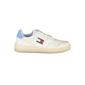 Chaussures femmes Tommy Hilfiger blanches en polyuréthane, baskets élégantes avec semelle blanche visible.