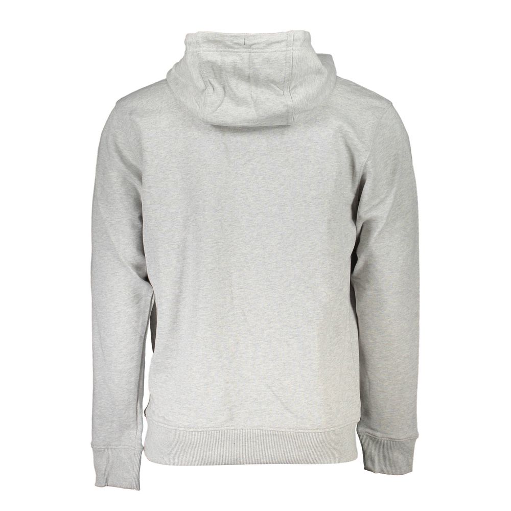 Sweat à capuche en coton gris pour homme de Tommy Hilfiger, vue de face avec logo visible sur la poitrine.
