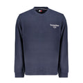 Sweat-shirt bleu en coton pour homme de Tommy Hilfiger, design décontracté avec logo visible sur la poitrine.