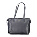 Sac à main femme Tommy Hilfiger en polyester bleu avec bandoulière, design élégant et pratique.