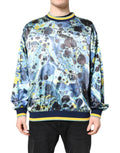 Pull homme Dolce & Gabbana en maille à motif marbre multicolore, style élégant avec design contemporain.