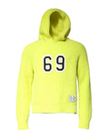 Pull à capuche homme Dolce & Gabbana vert 69 en maille, sweat-shirt confortable avec logo et détails élégants.