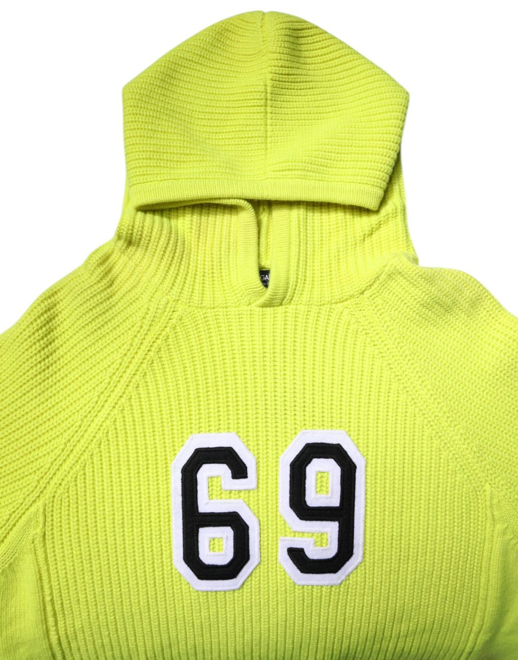 Pull à capuche pour homme Dolce & Gabbana vert 69 en maille, style décontracté et confortable.