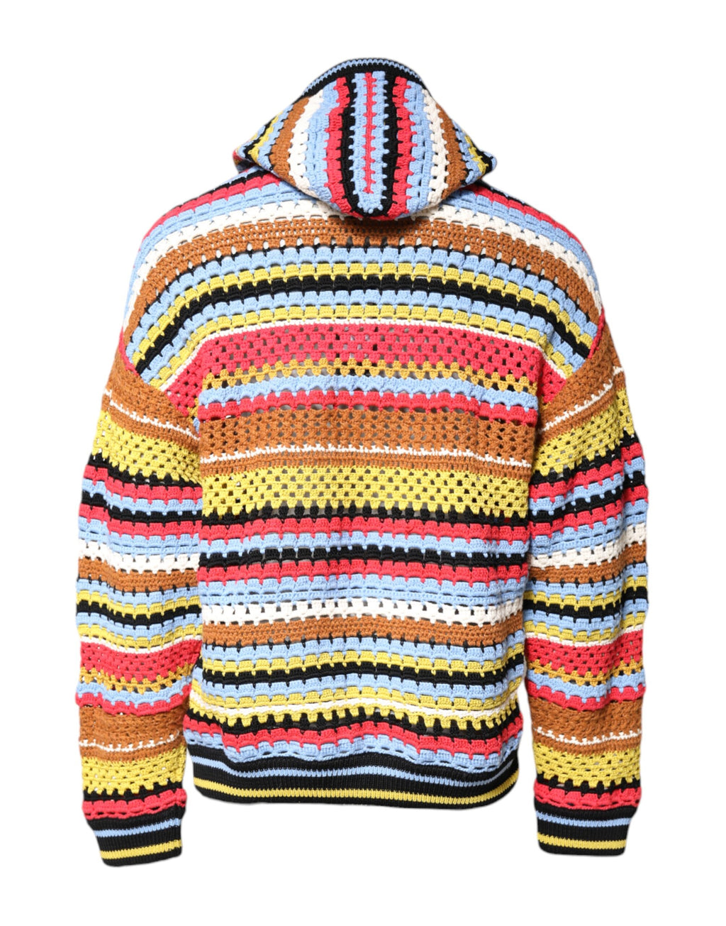 Pull à capuche en coton multicolore Dolce & Gabbana, sweat-shirt décontracté avec logo et design coloré.