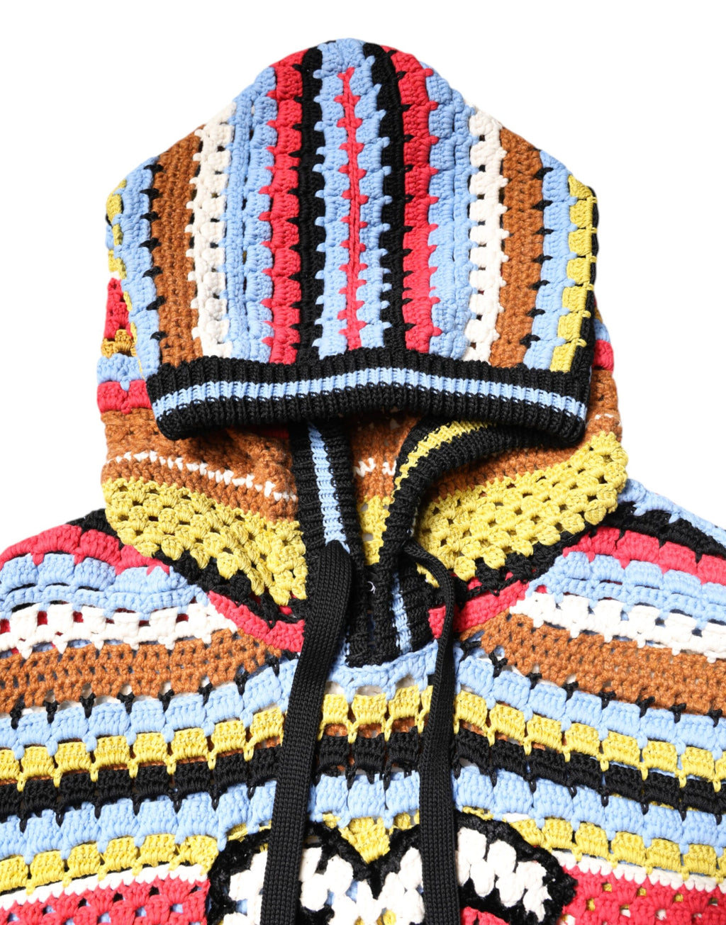 Sweat à capuche en coton multicolore de Dolce & Gabbana, pull-over à capuche avec design coloré et style élégant.