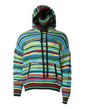 Pull à capuche en coton multicolore Dolce & Gabbana, pull-over avec logo et design coloré, vue de face.