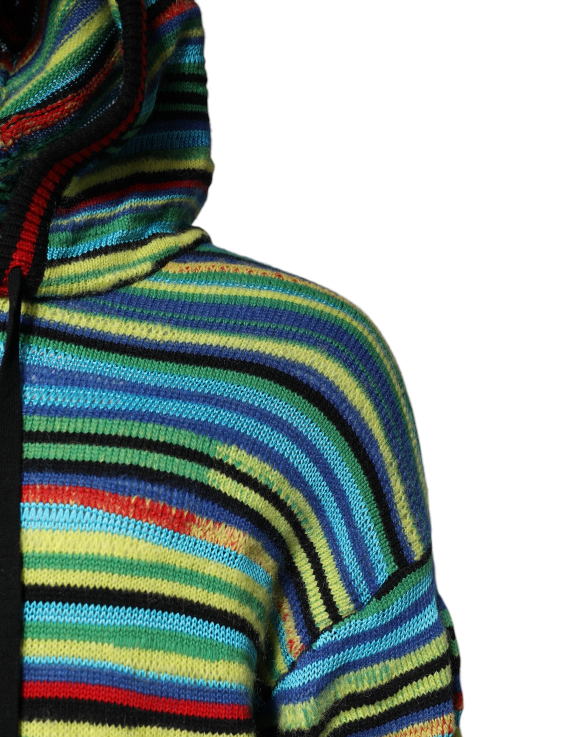Sweat à capuche multicolore en coton de Dolce & Gabbana, pull à capuche avec design coloré et détails élégants.