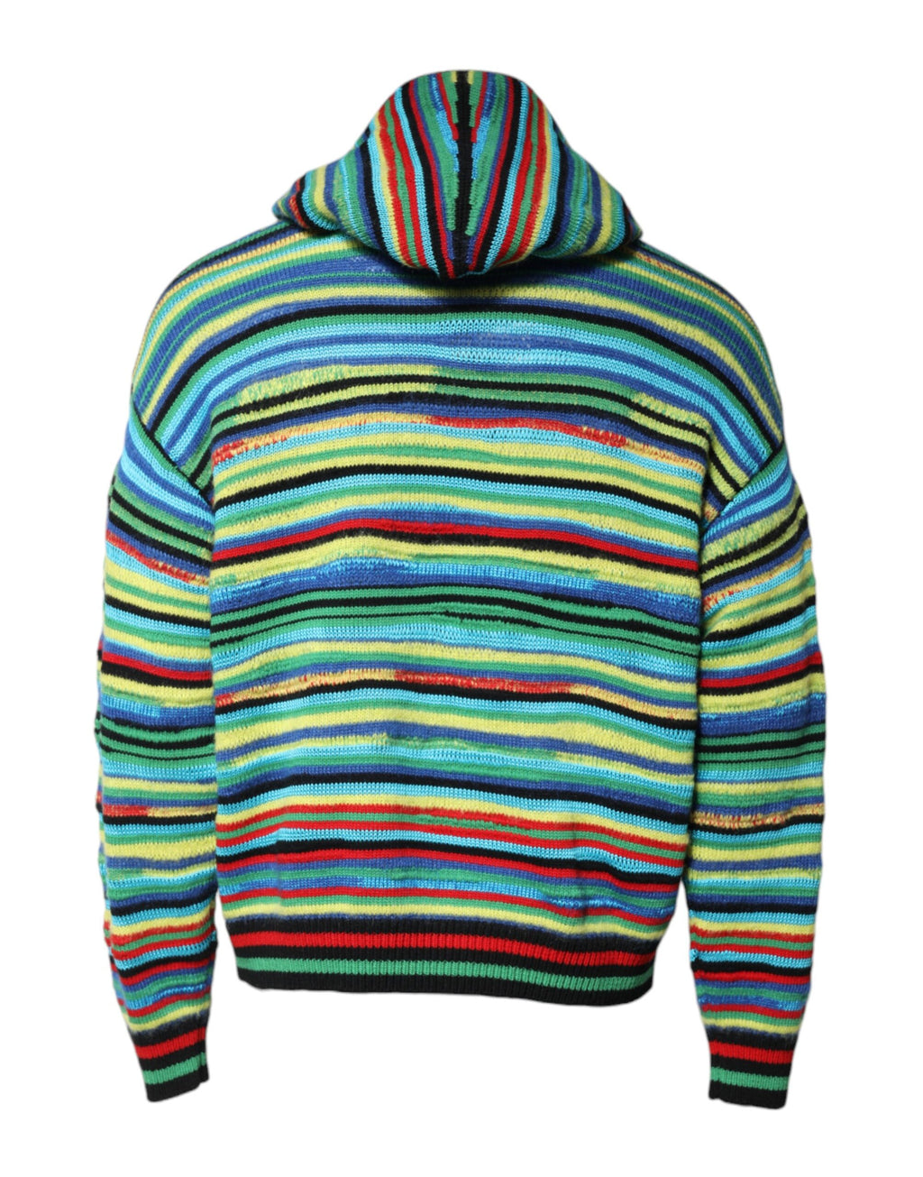 Sweat à capuche en coton multicolore de Dolce & Gabbana, pull-over avec capuche, style décontracté et tendance.