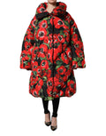 Veste matelassée Dolce & Gabbana à fleurs multicolores avec zip complet, style élégant et coloré.