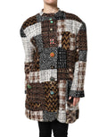 Veste à boutons Dolce & Gabbana multicolore en patchwork, coupe classique avec détails colorés et motif unique.