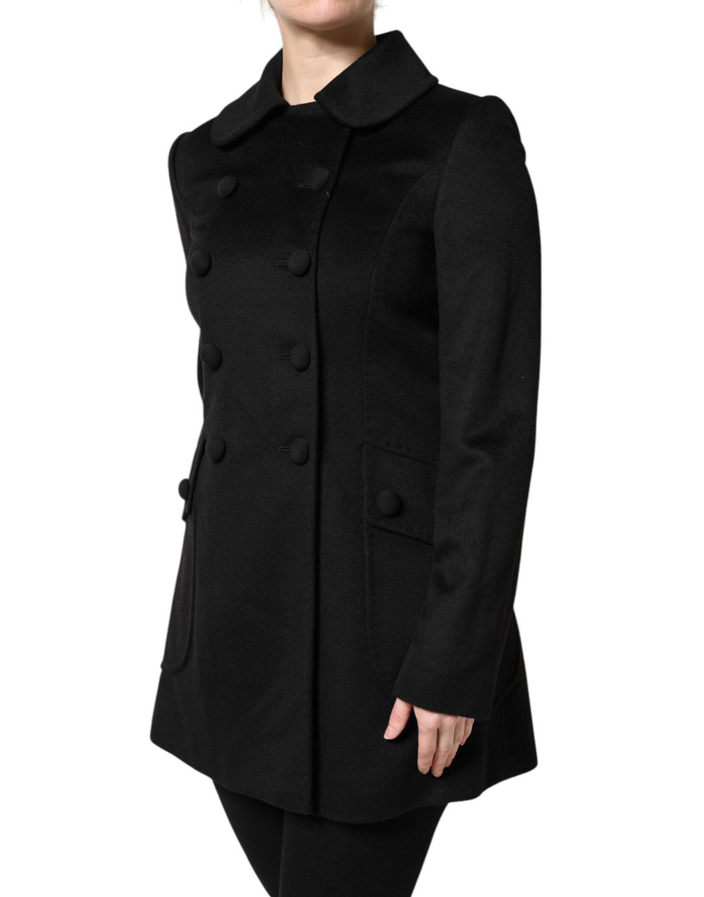 Veste blazer noire en laine Dolce & Gabbana Sartoria Italiano avec coupe élégante et détails sophistiqués.